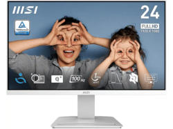 MSI pro MP2412WDE 24 Zoll Monitor, Full-HD, 4 ms Reaktionszeit, 300 cd/m², 100 Hz, Weiß