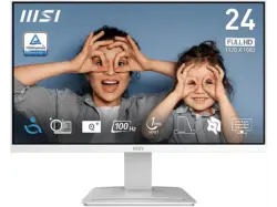 MSI pro MP2412WDE 24 Zoll Monitor, Full-HD, 4 ms Reaktionszeit, 300 cd/m², 100 Hz, Weiß
