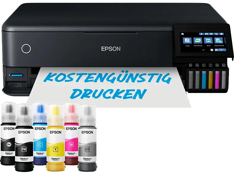EPSON EcoTank ET-8550 - nachfüllbarer 3-in-1-Tintentank-Fotodrucker inkl. Tinte, DIN A3+, Duplex, WiFi, netzwerkfähig Multifunktionsdrucker