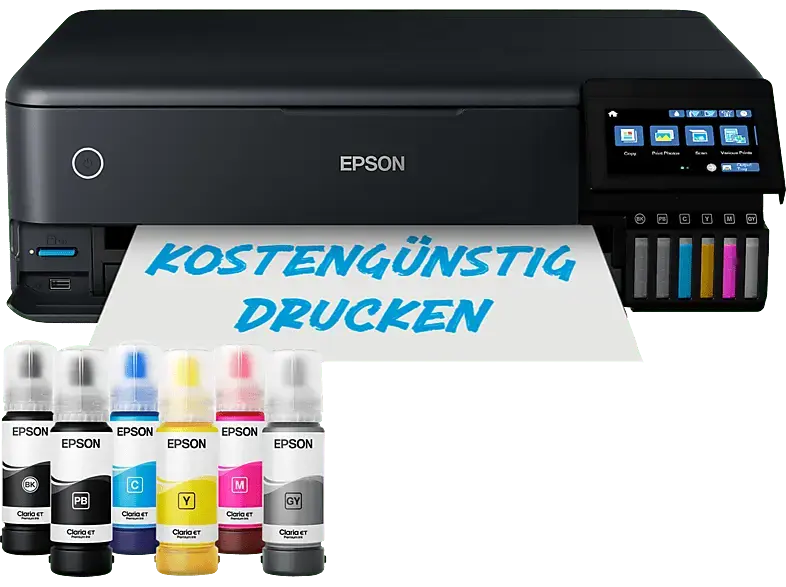 EPSON EcoTank ET-8550 - nachf&uuml;llbarer 3-in-1-Tintentank-Fotodrucker inkl. Tinte, DIN A3+, Duplex, WiFi, netzwerkf&auml;hig Multifunktionsdrucker