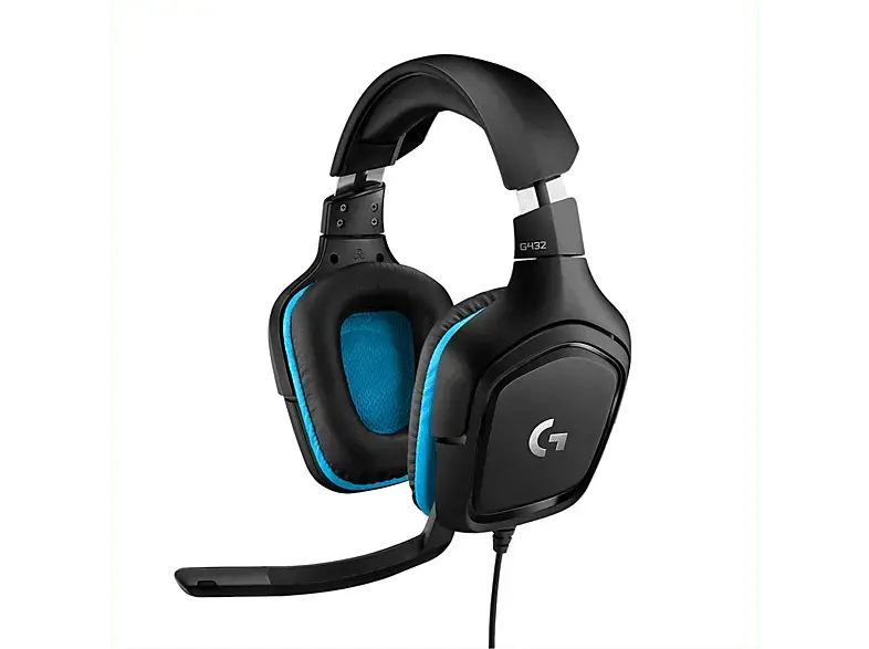 LOGITECH G G432 Lightspeed, Kabelloses Gaming Headset, 7.1 Surround Sound, Lightsync RGB, Schwarz