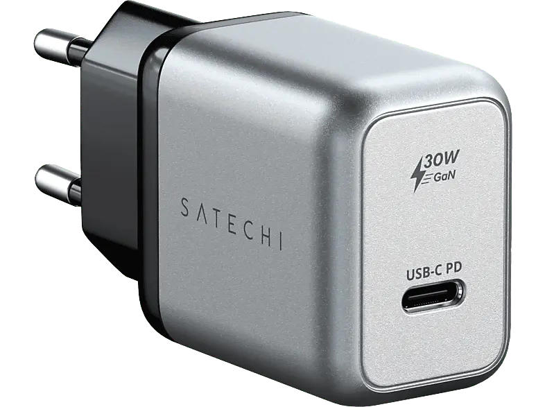Satechi ST-UC30WCM-EU USB-C PD GaN Wall Charger, grau; Ladegerät