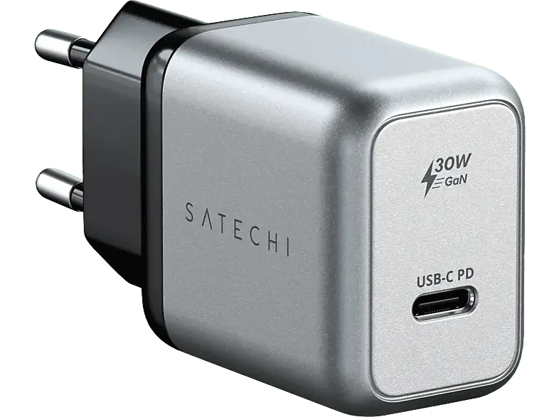 Satechi ST-UC30WCM-EU USB-C PD GaN Wall Charger, grau; Ladegerät