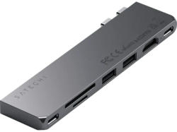 SATECHI Pro Hub Slim Adapter, 2x USB, Space Gray