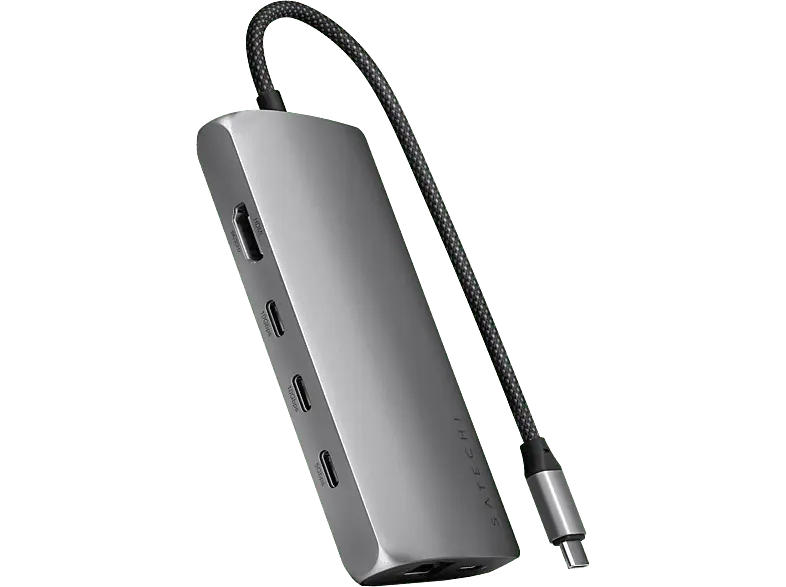 SATECHI USB-C Multiport Adapter 8K mit Ethernet V3, Grau