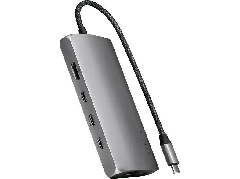 SATECHI USB-C Multiport Adapter 8K mit Ethernet V3, Grau