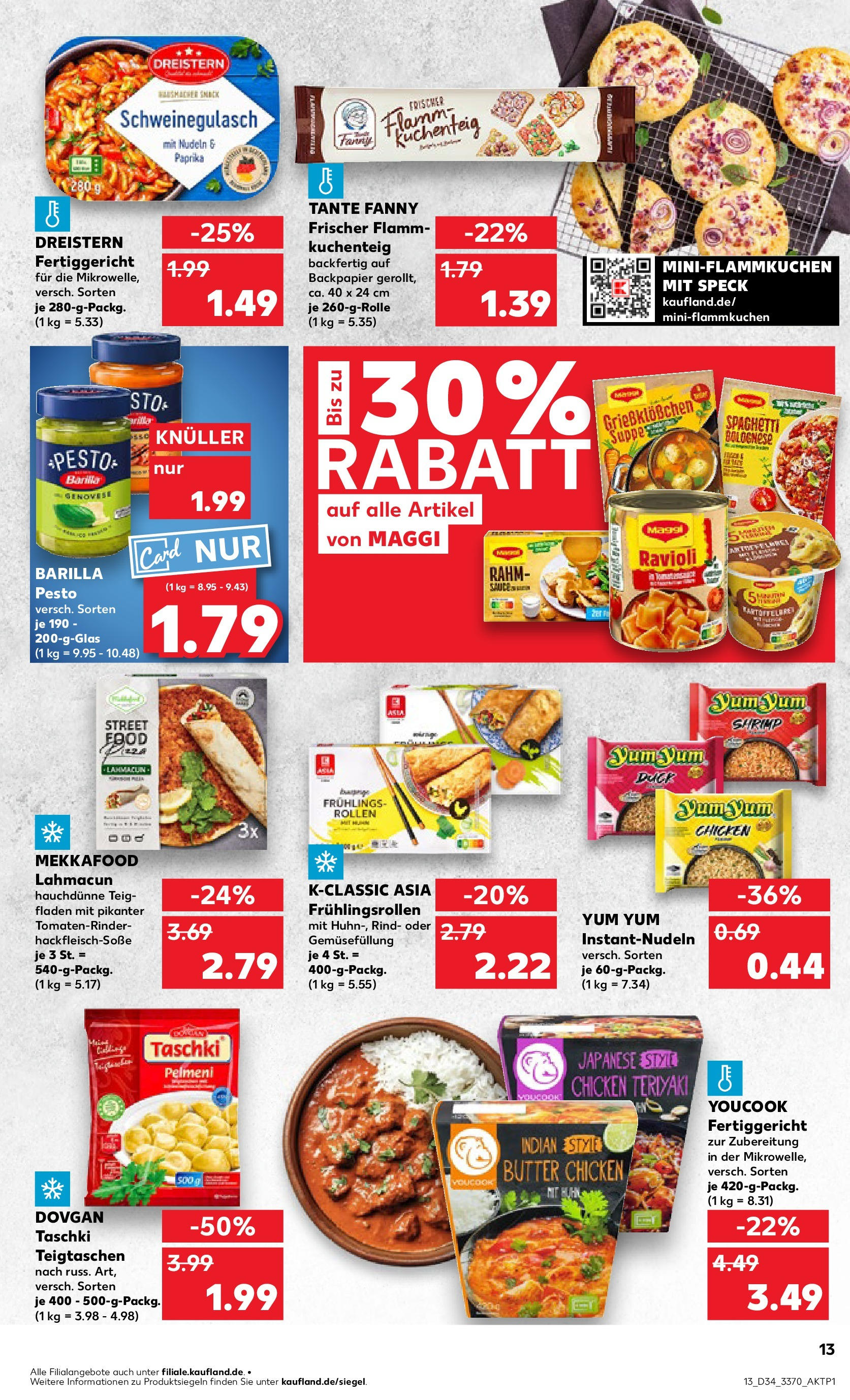 Prospekt Kaufland ab 21.08.2025 » Angebote Online zum Blättern | Seite: 13 | Produkte: Barilla, Barilla pesto, Paprika, Nudeln
