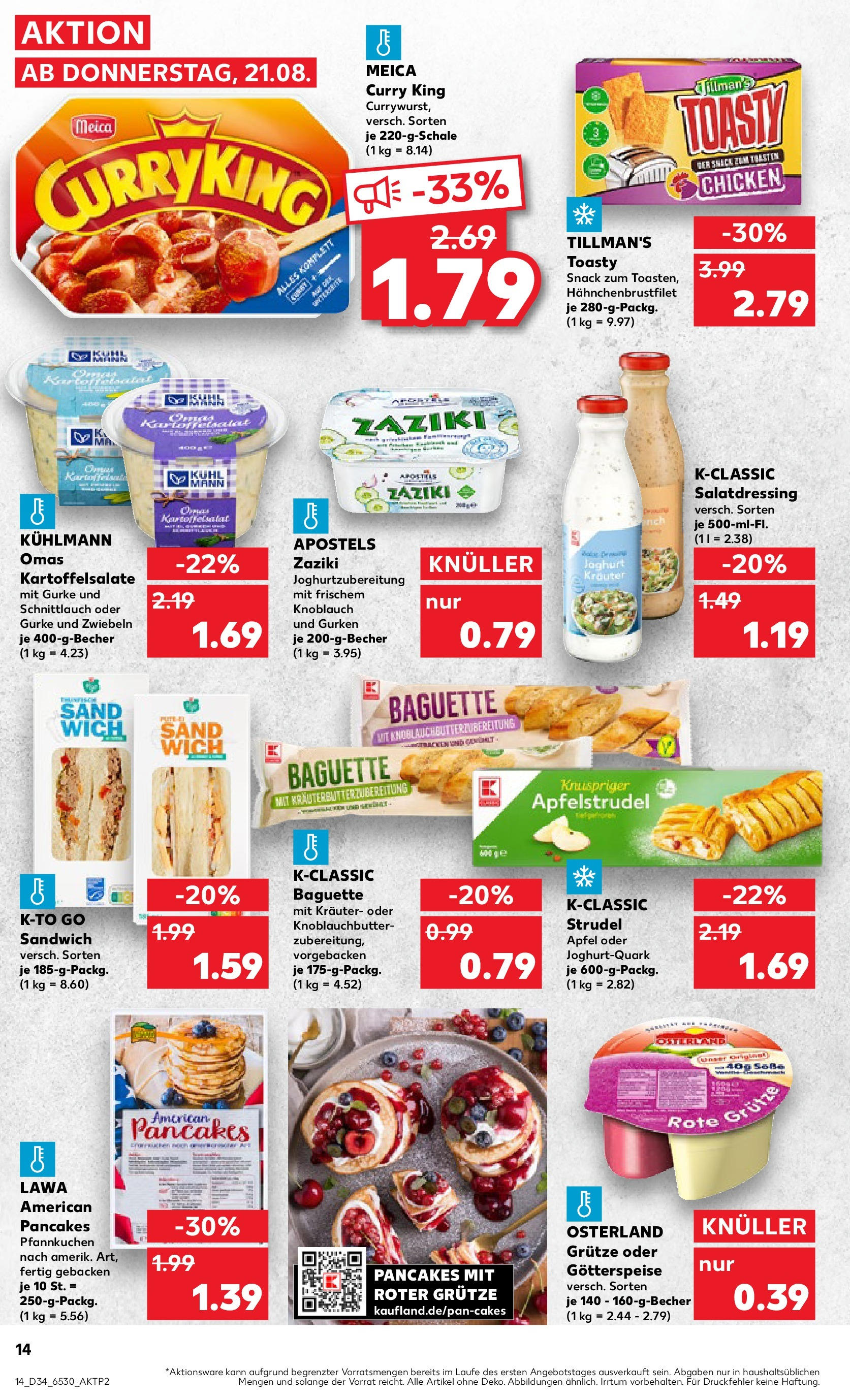 Prospekt Kaufland ab 21.08.2025 » Angebote Online zum Blättern | Seite: 14 | Produkte: Joghurt, Dressing, Äpfel, Meica