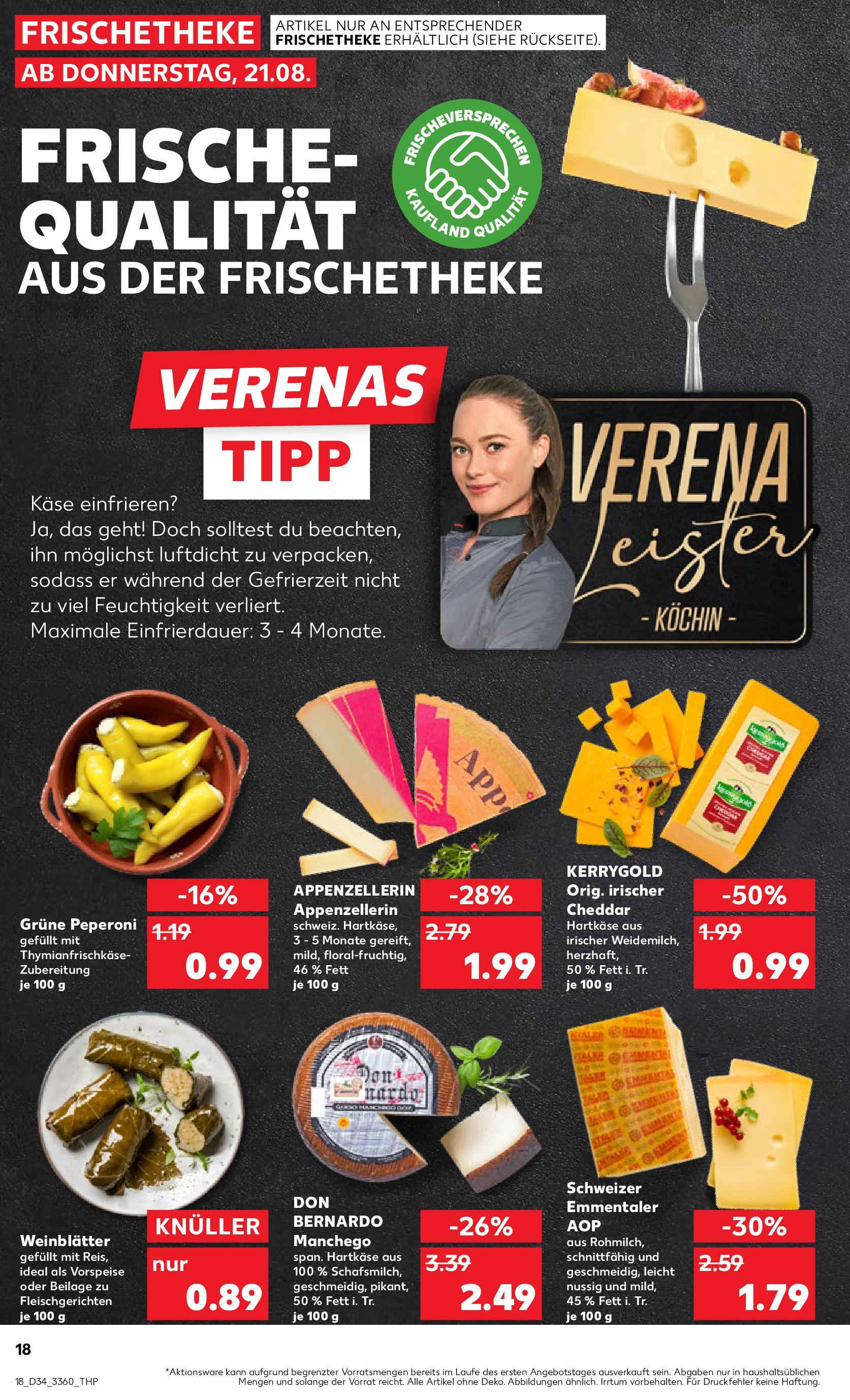Prospekt Kaufland ab 21.08.2025 » Angebote Online zum Blättern | Seite: 18 | Produkte: Käse