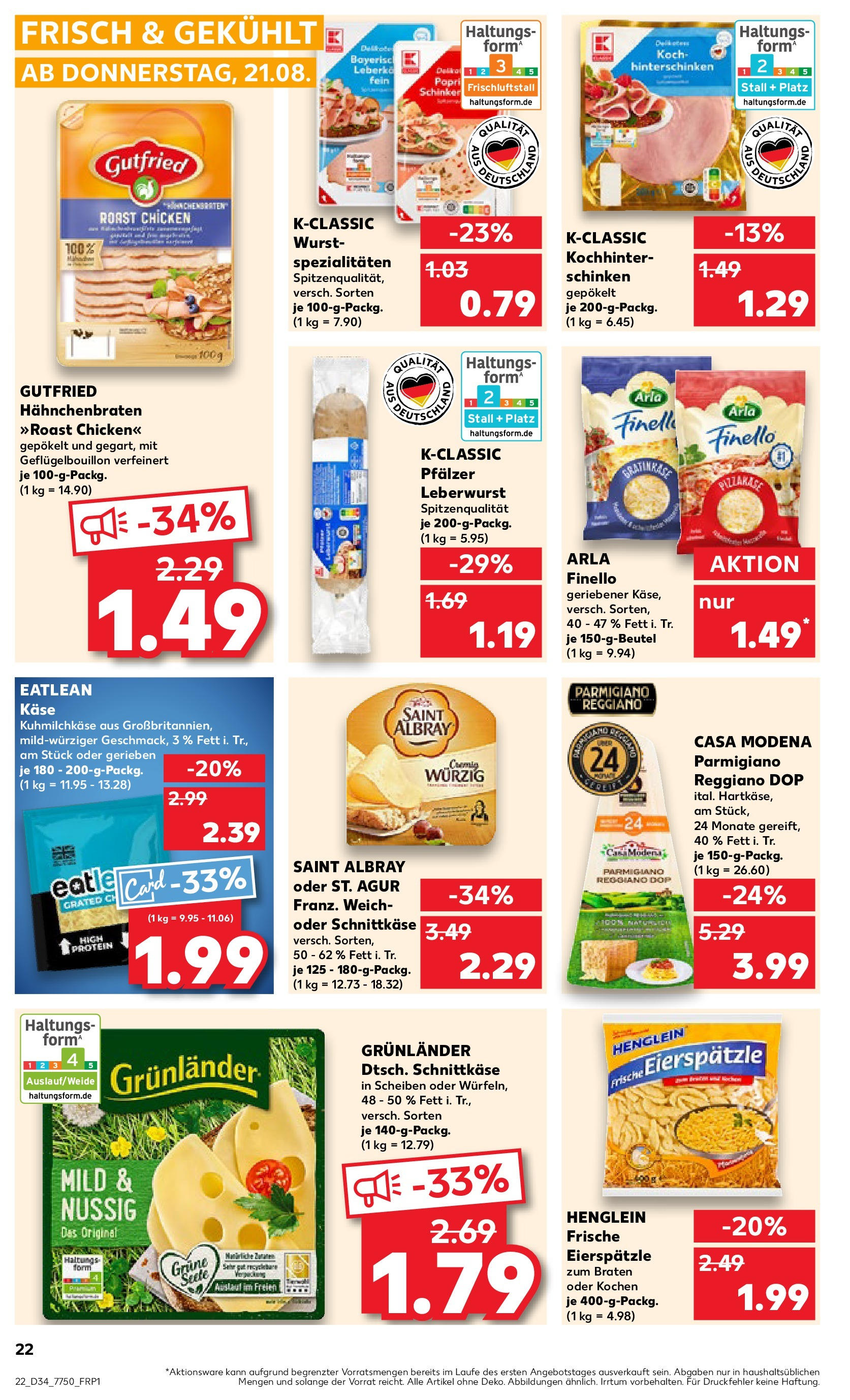 Prospekt Kaufland ab 20.08.2025 » Angebote Online zum Blättern | Seite: 22