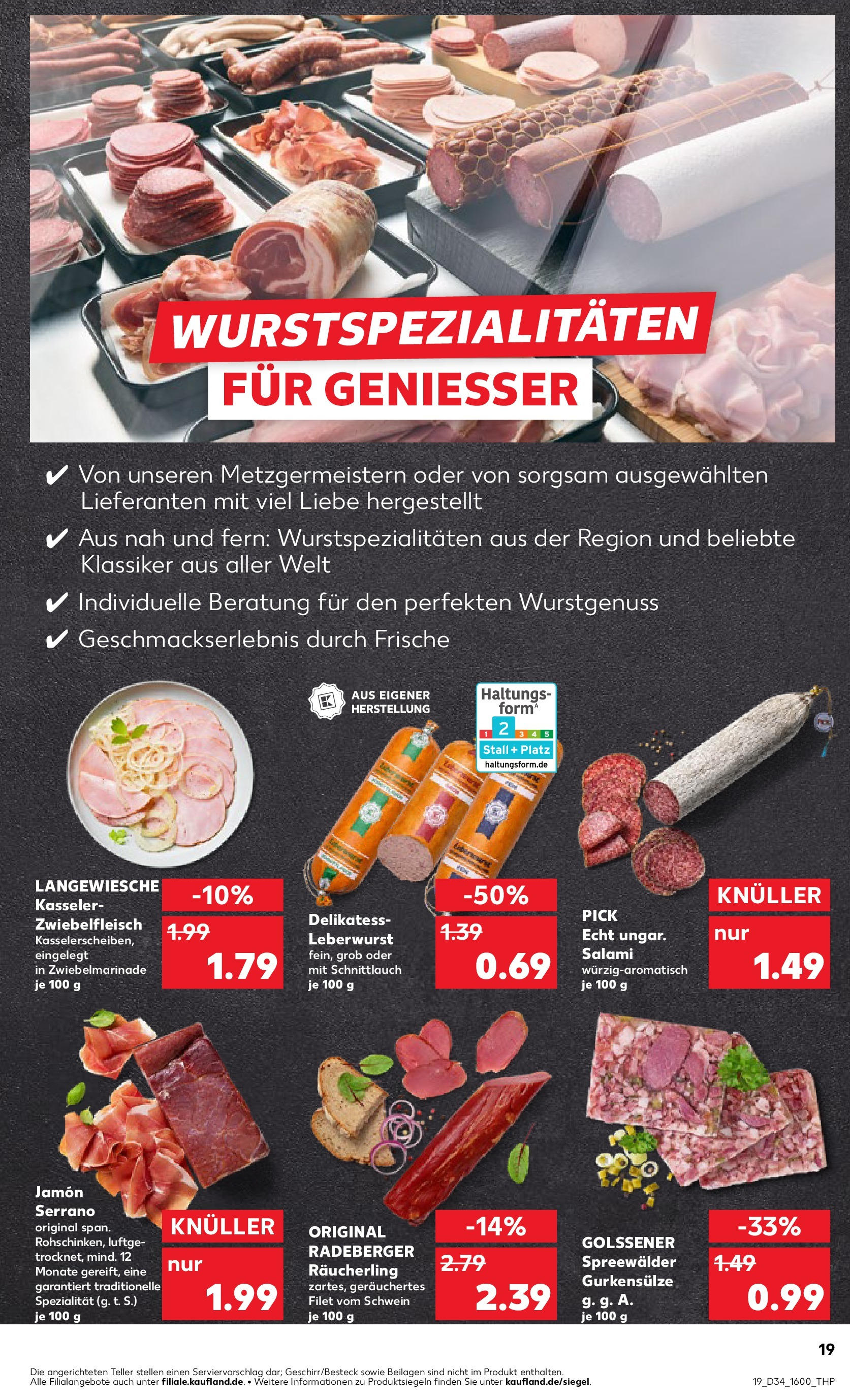 Prospekt Kaufland ab 21.08.2025 » Angebote Online zum Blättern | Seite: 19 | Produkte: Salami