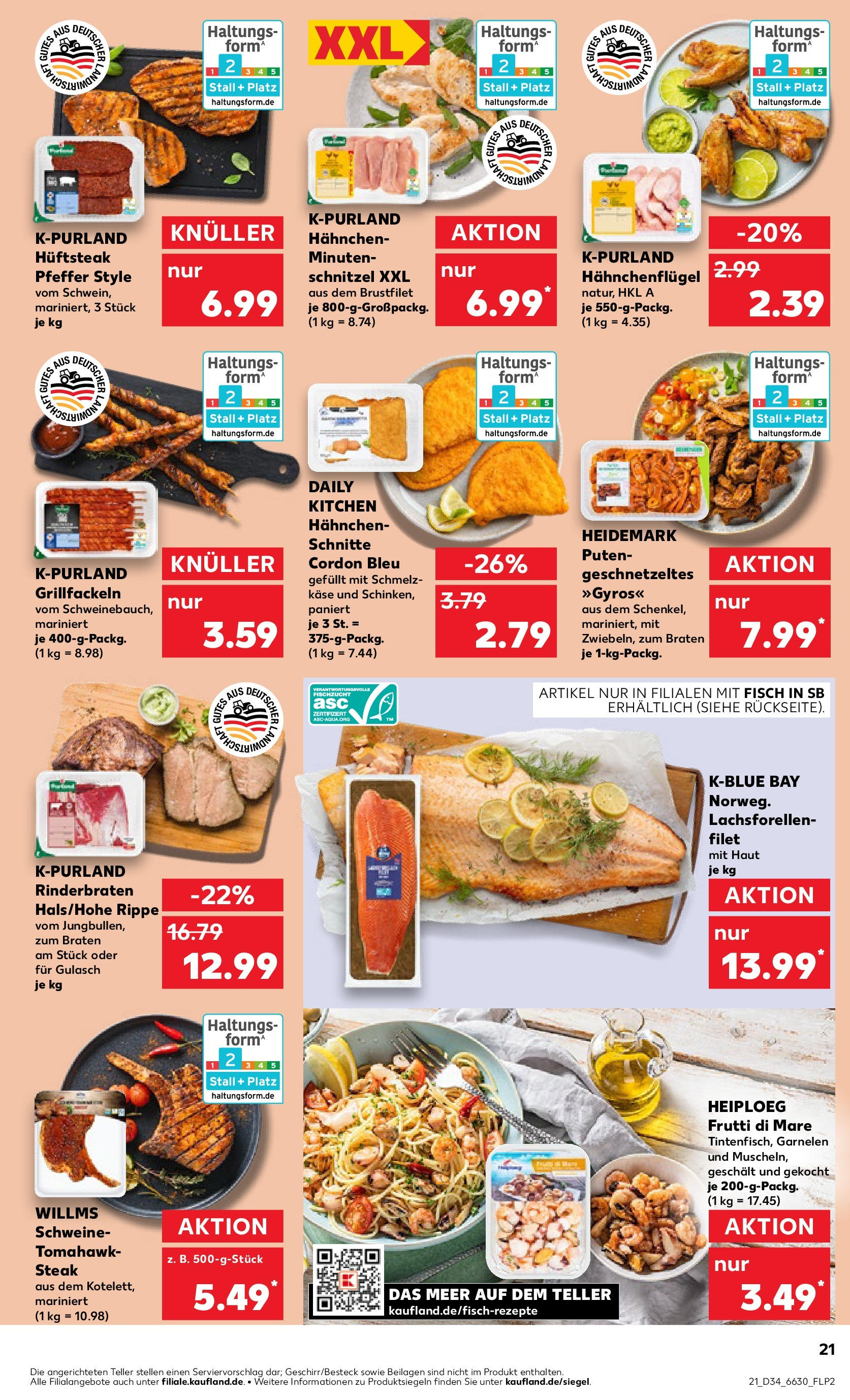 Prospekt Kaufland ab 21.08.2025 » Angebote Online zum Blättern | Seite: 21 | Produkte: Käse, Gyros, Gulasch, Pfeffer