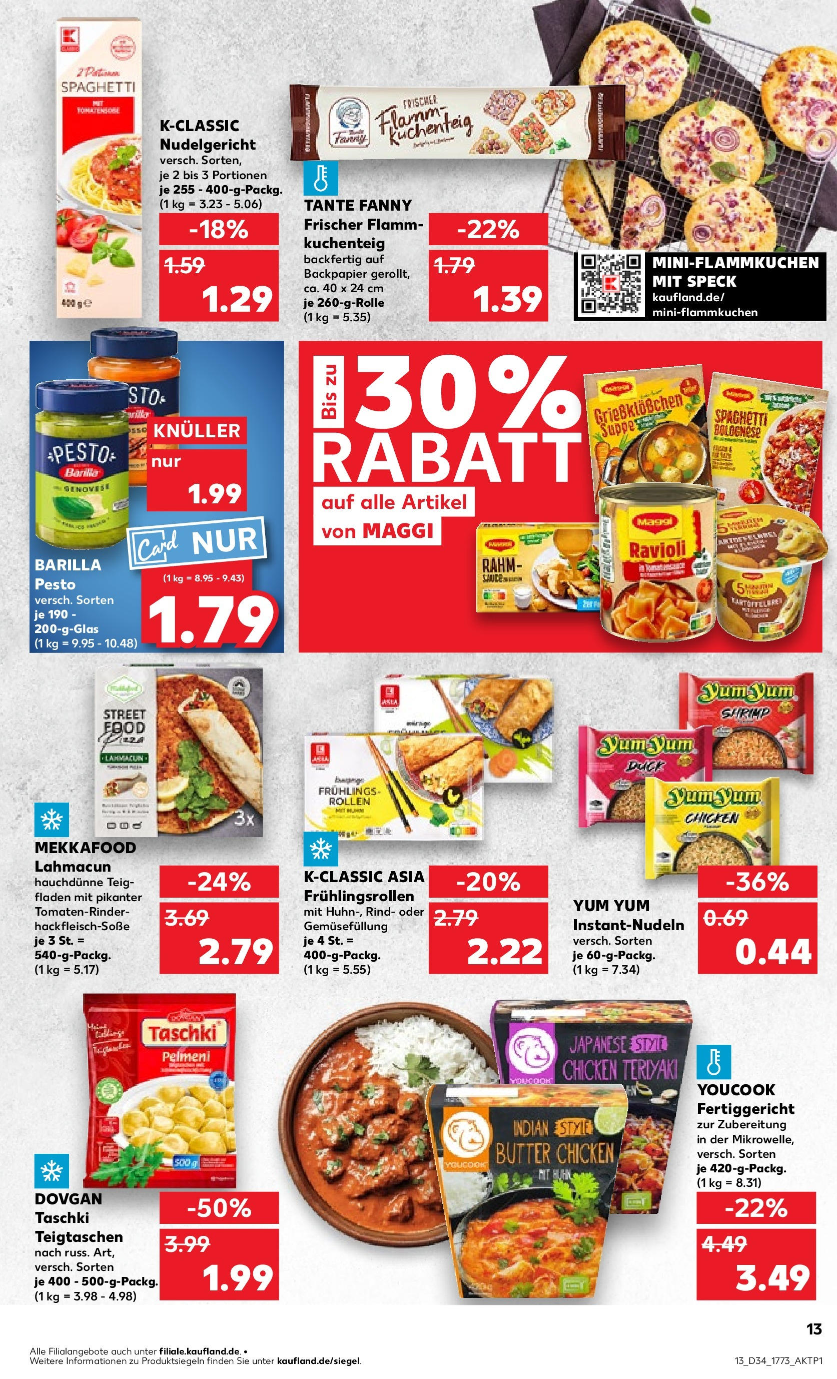 Prospekt Kaufland ab 21.08.2025 » Angebote Online zum Blättern | Seite: 17 | Produkte: Youcook, Barilla, Barilla pesto, Pasta