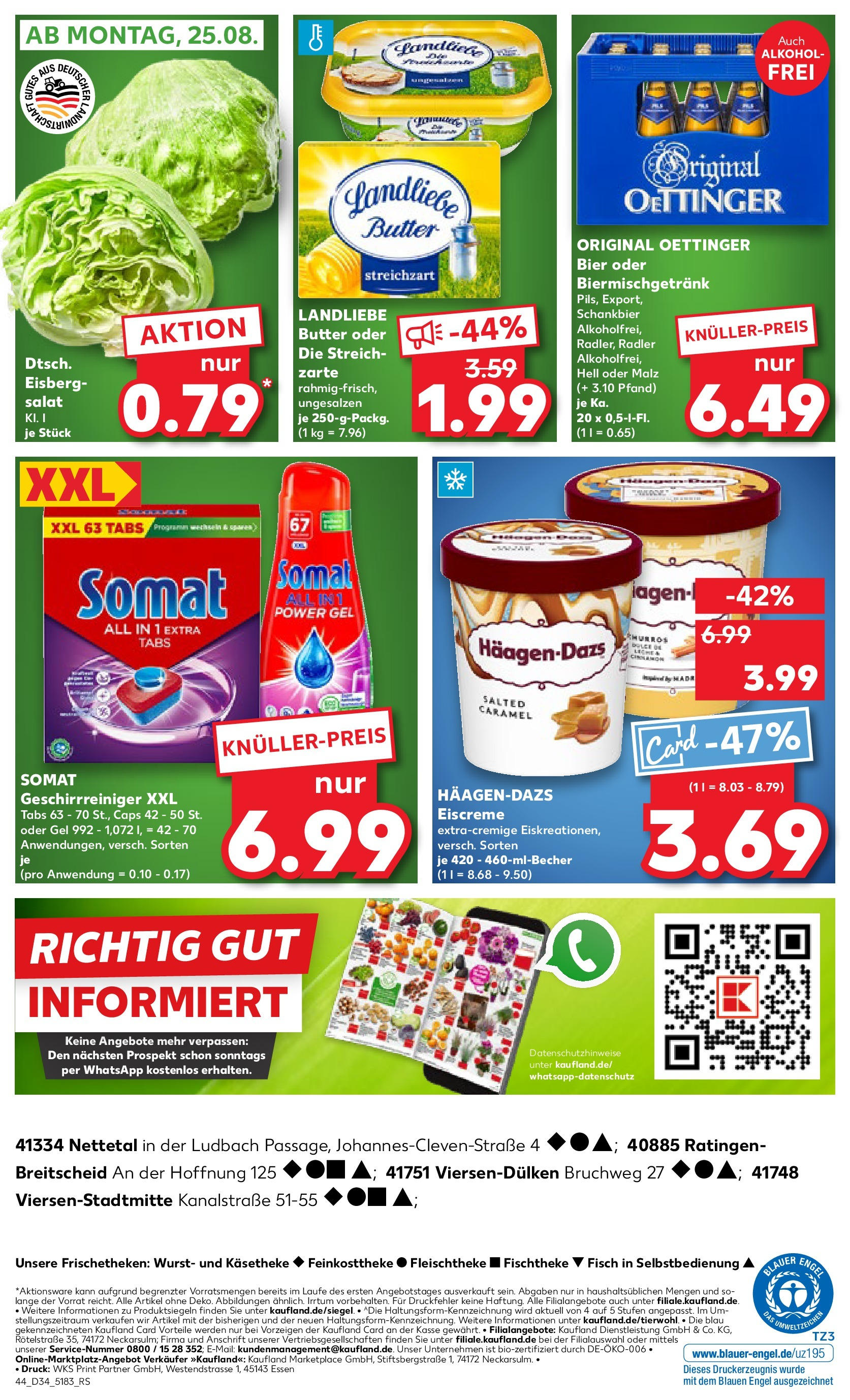 Prospekt Kaufland ab 21.08.2025 » Angebote und Werbung Online | Seite: 44 | Produkte: Landliebe butter, Oettinger, Fisch, Radler Prospekt Kaufland ab 21.08.2025 » Angebote Online zum Blättern | Seite: 44 | Produkte: Landliebe butter, Oettinger, Fisch, Radler