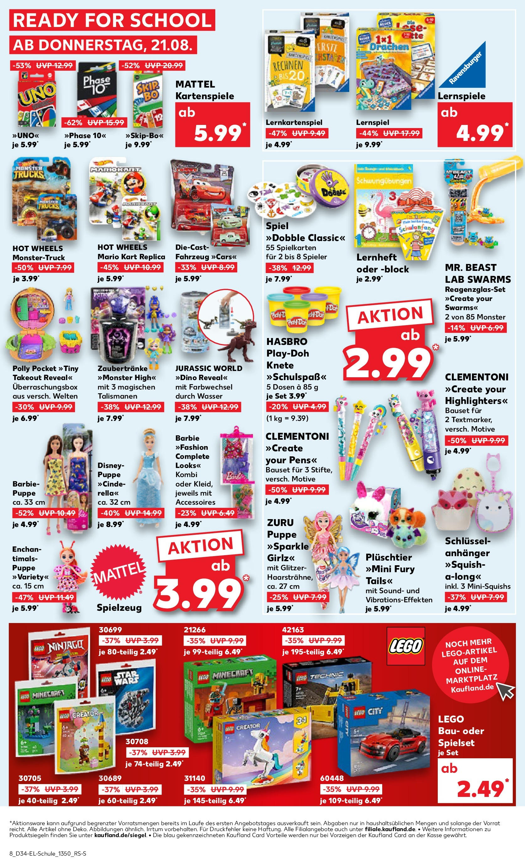 Prospekt Kaufland ab 21.08.2025 » Angebote Online zum Blättern | Seite: 60 | Produkte: Spiel, Monster, Wasser, Highlighter
