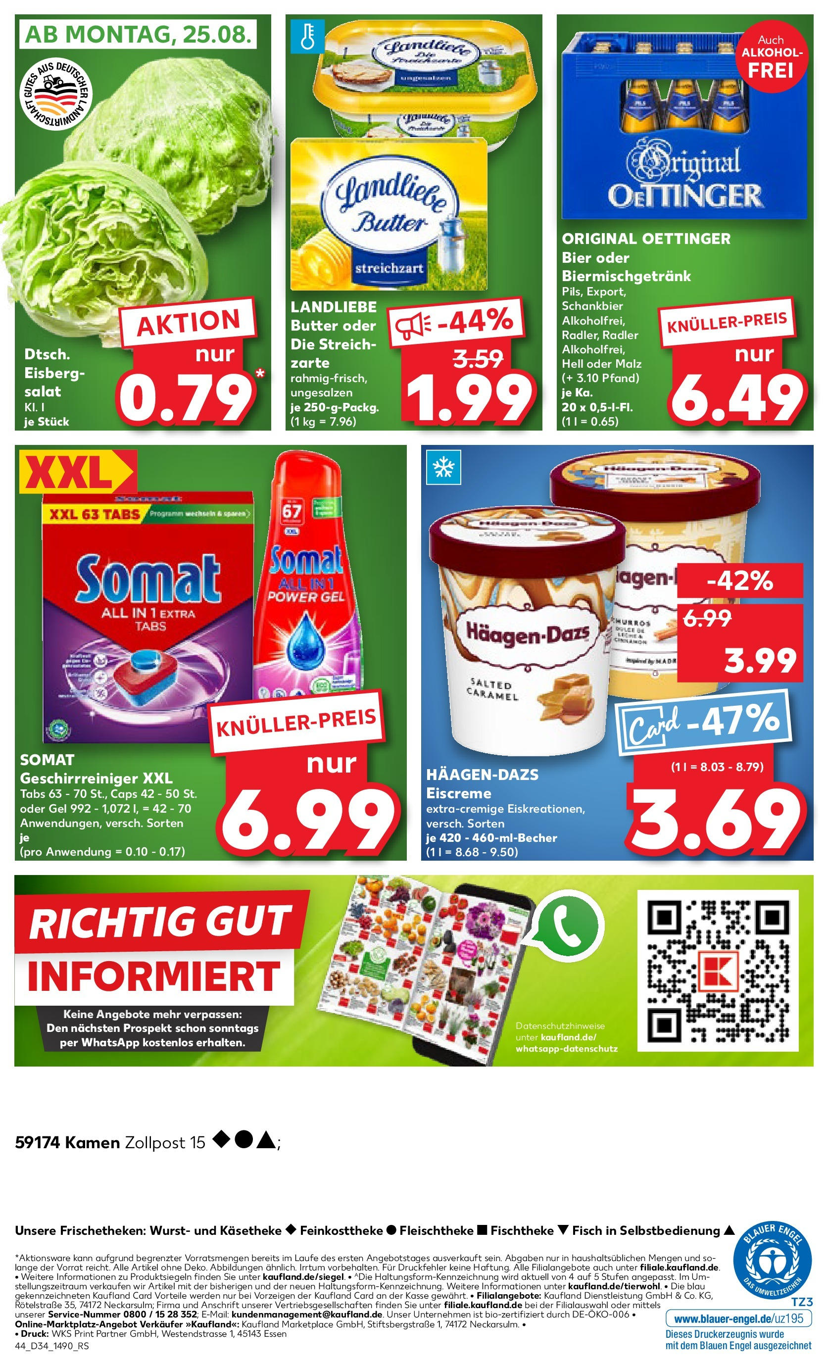 Prospekt Kaufland ab 21.08.2025 » Angebote Online zum Blättern | Seite: 44 | Produkte: Oettinger, Fisch, Radler, Wurst