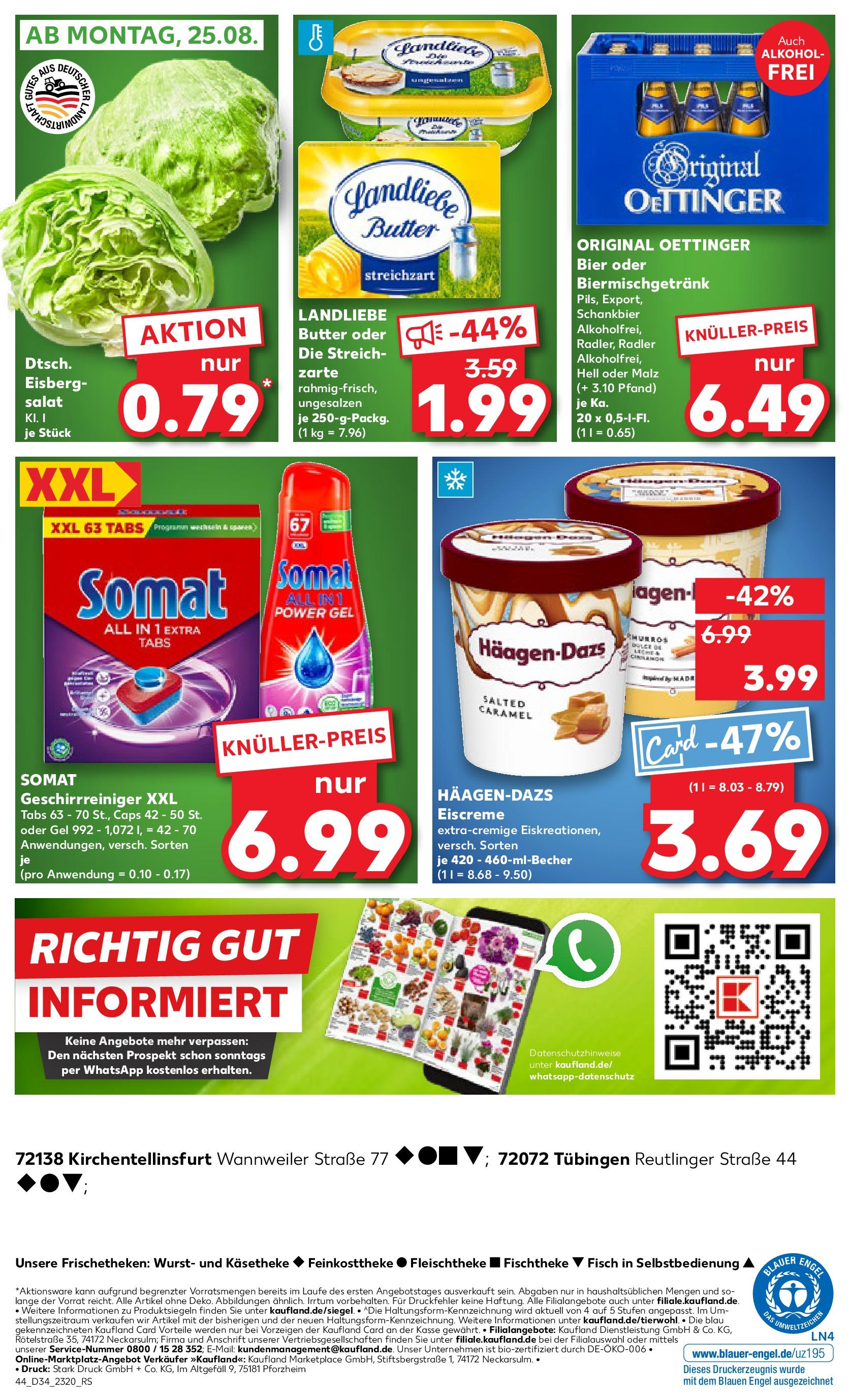 Prospekt Kaufland ab 21.08.2025 » Angebote und Werbung Online | Seite: 44 | Produkte: Oettinger, Eiscreme, Radler, Wurst Prospekt Kaufland ab 21.08.2025 » Angebote Online zum Blättern | Seite: 44 | Produkte: Oettinger, Eiscreme, Radler, Wurst