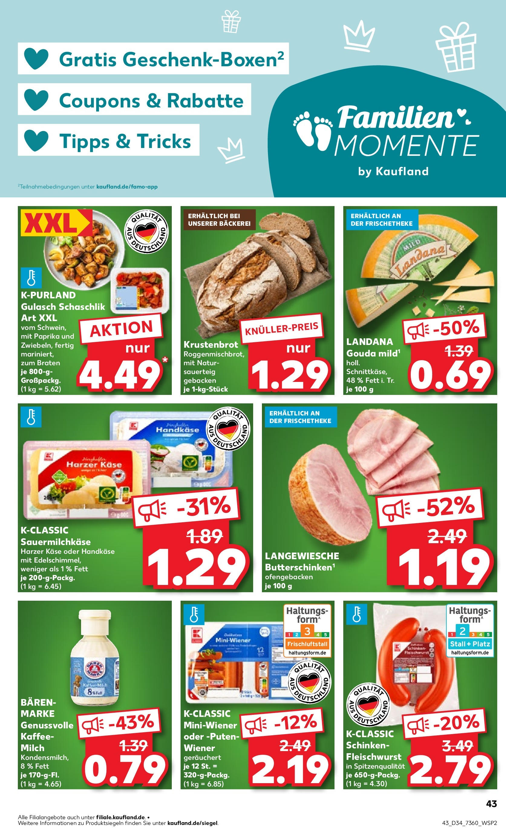 Prospekt Kaufland ab 21.08.2025 » Angebote Online zum Blättern | Seite: 47 | Produkte: Bäckerei, Kaffee, Paprika, Schinken