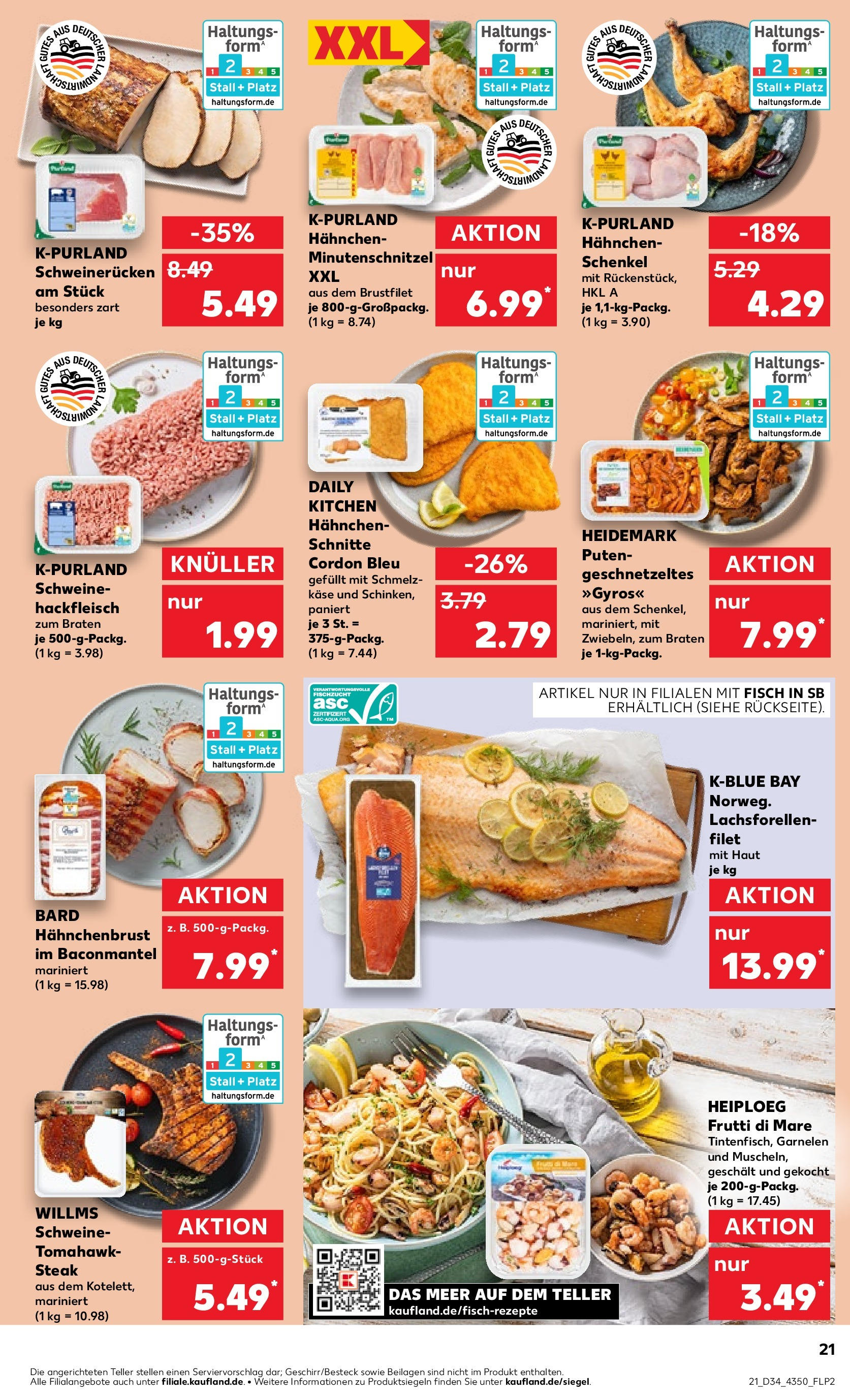 Prospekt Kaufland ab 21.08.2025 » Angebote und Werbung Online | Seite: 25 | Produkte: Hahnchen, Garnelen, Hackfleisch, Hahnchenbrust Prospekt Kaufland ab 21.08.2025 » Angebote Online zum Blättern | Seite: 25 | Produkte: Hahnchen, Garnelen, Hackfleisch, Hahnchenbrust