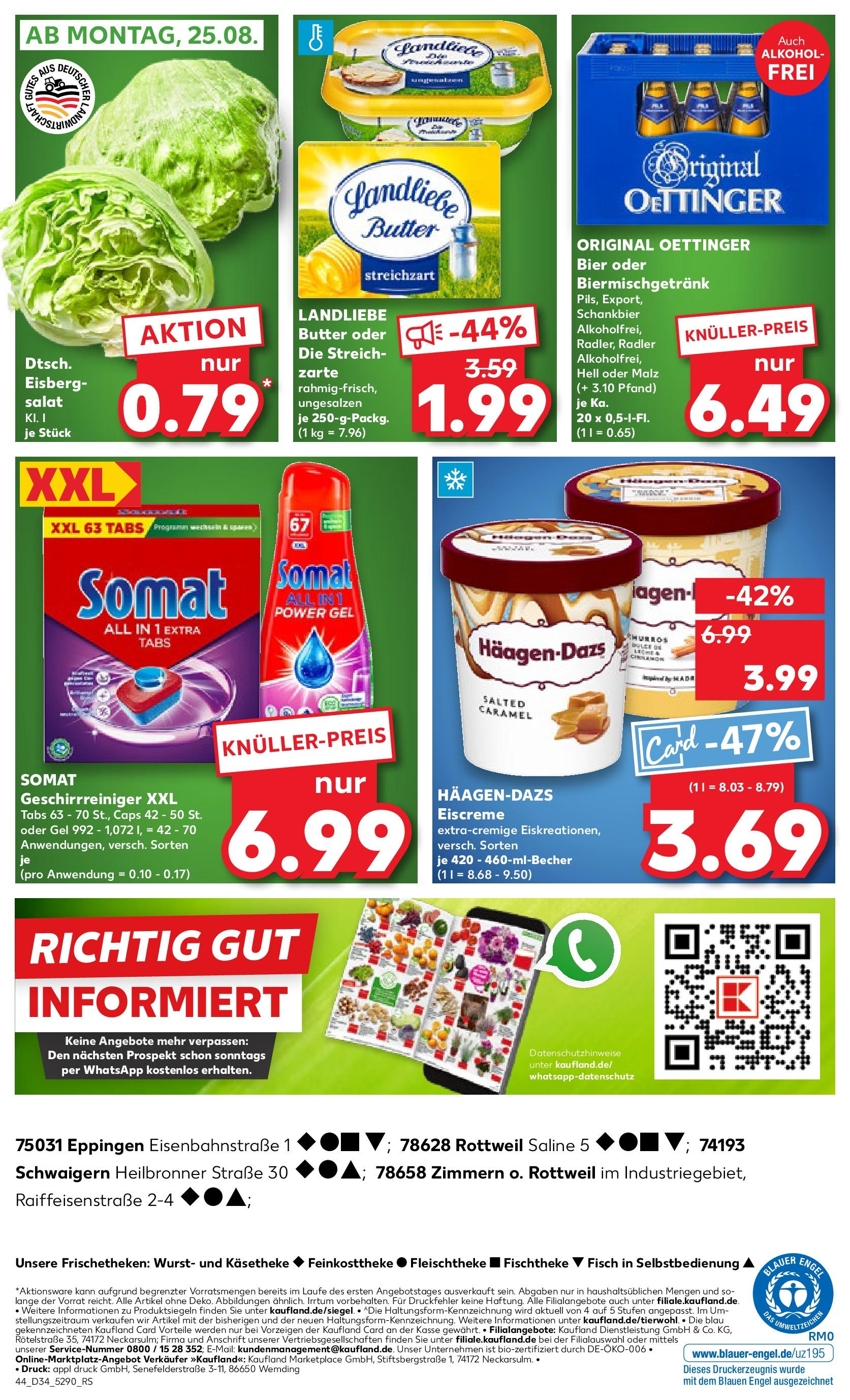 Prospekt Kaufland ab 21.08.2025 » Angebote Online zum Blättern | Seite: 44 | Produkte: Oettinger, Eiscreme, Fisch, Radler