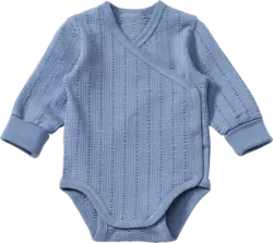 ALANA Wickelbody Langarm mit Mitwachsfunktion, blau, Gr. 62/68