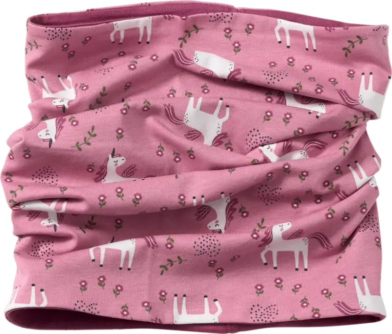 PUSBLU Loop Schal mit Einhorn-Muster, rosa