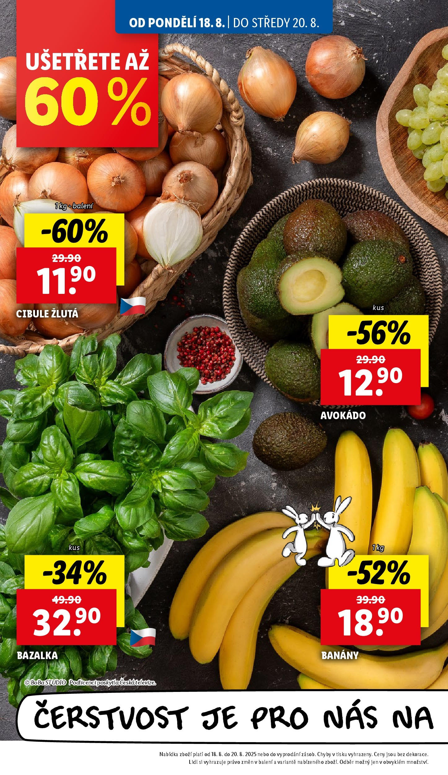 Lidl leták od 19.08.2025 - Nový akční leták | Strana: 10 | Produkty: Banány, Bazalka, Avokádo, Cibule
