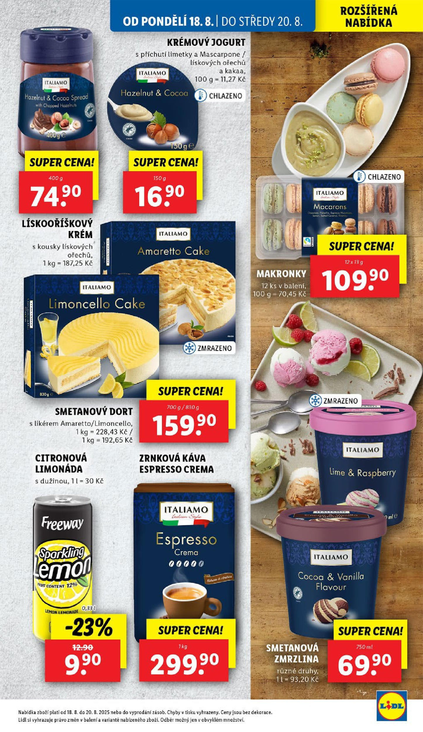 Lidl leták od 19.08.2025 - Nový akční leták | Strana: 27 | Produkty: Makronky, Limetky, Mascarpone, Dort