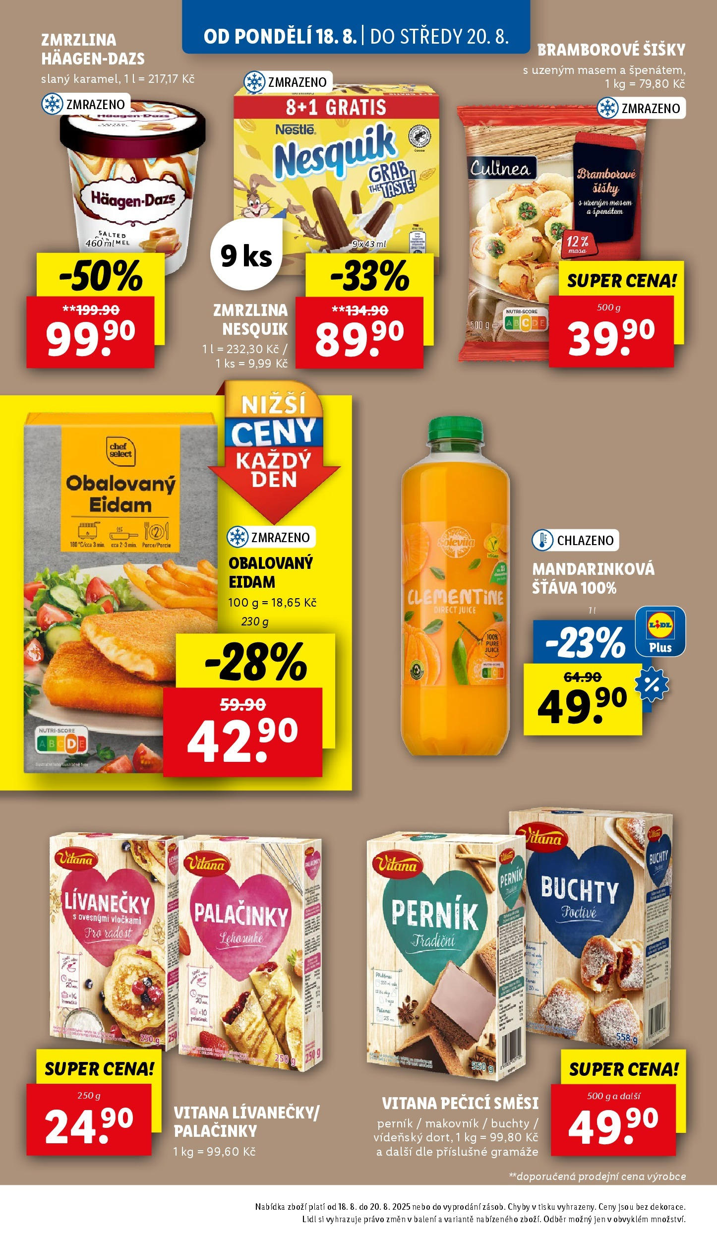 Lidl leták od 19.08.2025 - Nový akční leták | Strana: 30 | Produkty: Perník, Eidam, Nesquik, Palačinky