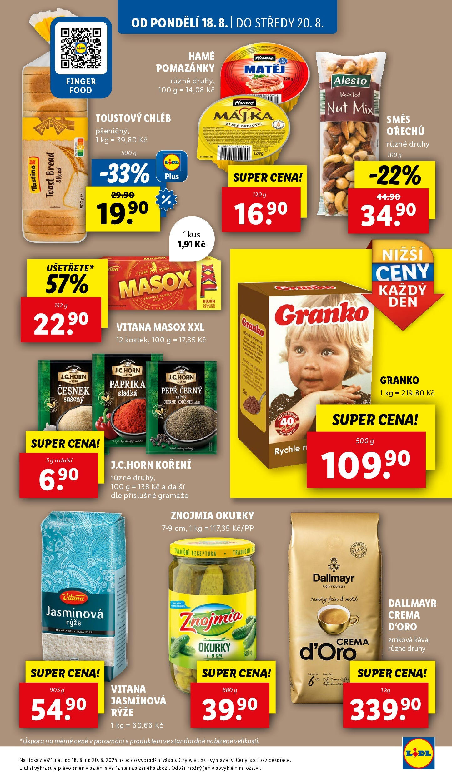 Lidl leták od 19.08.2025 - Nový akční leták | Strana: 31 | Produkty: Paprika, Masox, Česnek, Toustový chléb