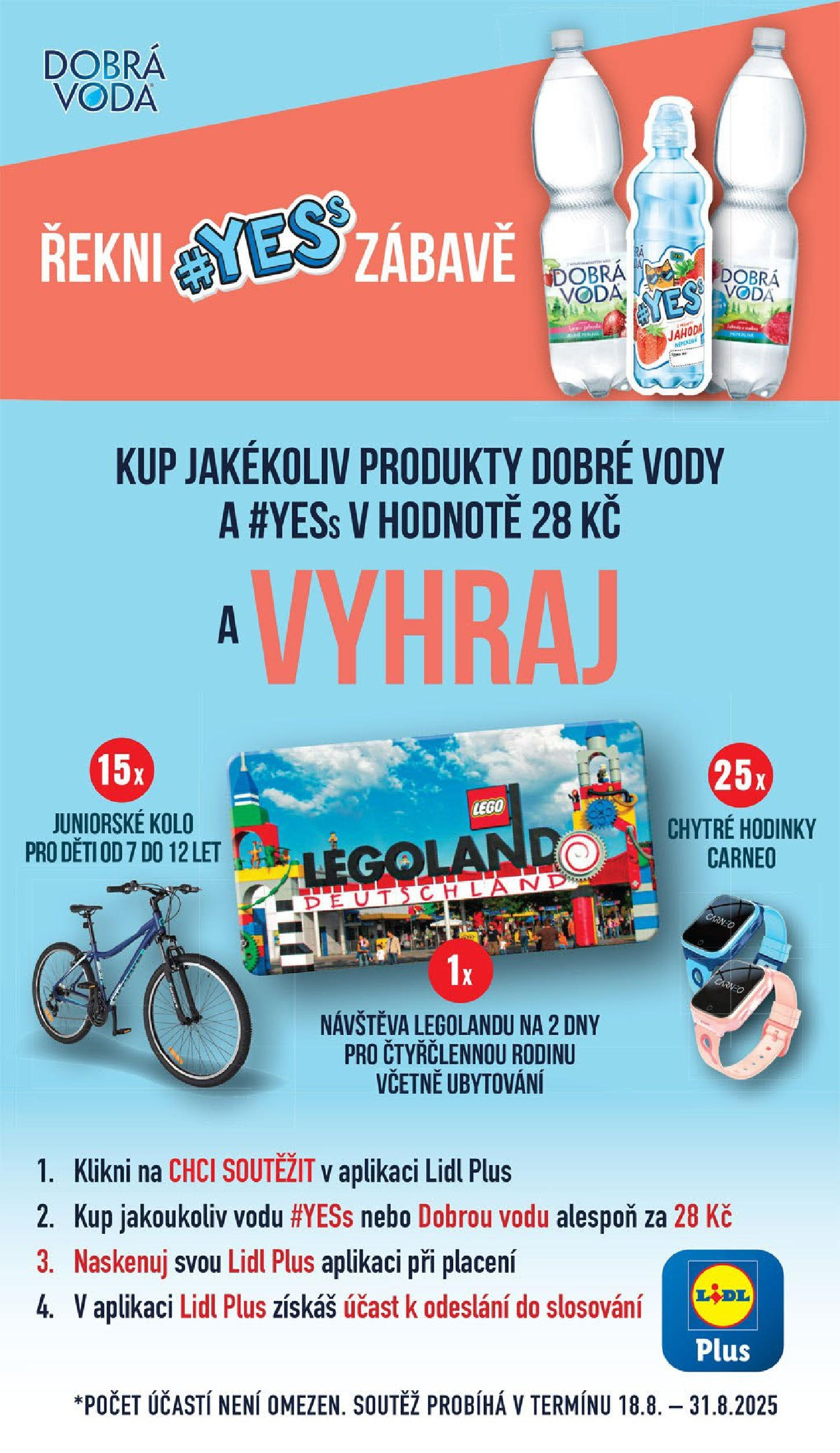 Lidl leták od 19.08.2025 - Nový akční leták | Strana: 33 | Produkty: Dobrá voda, LEGO, Hodinky, Kolo