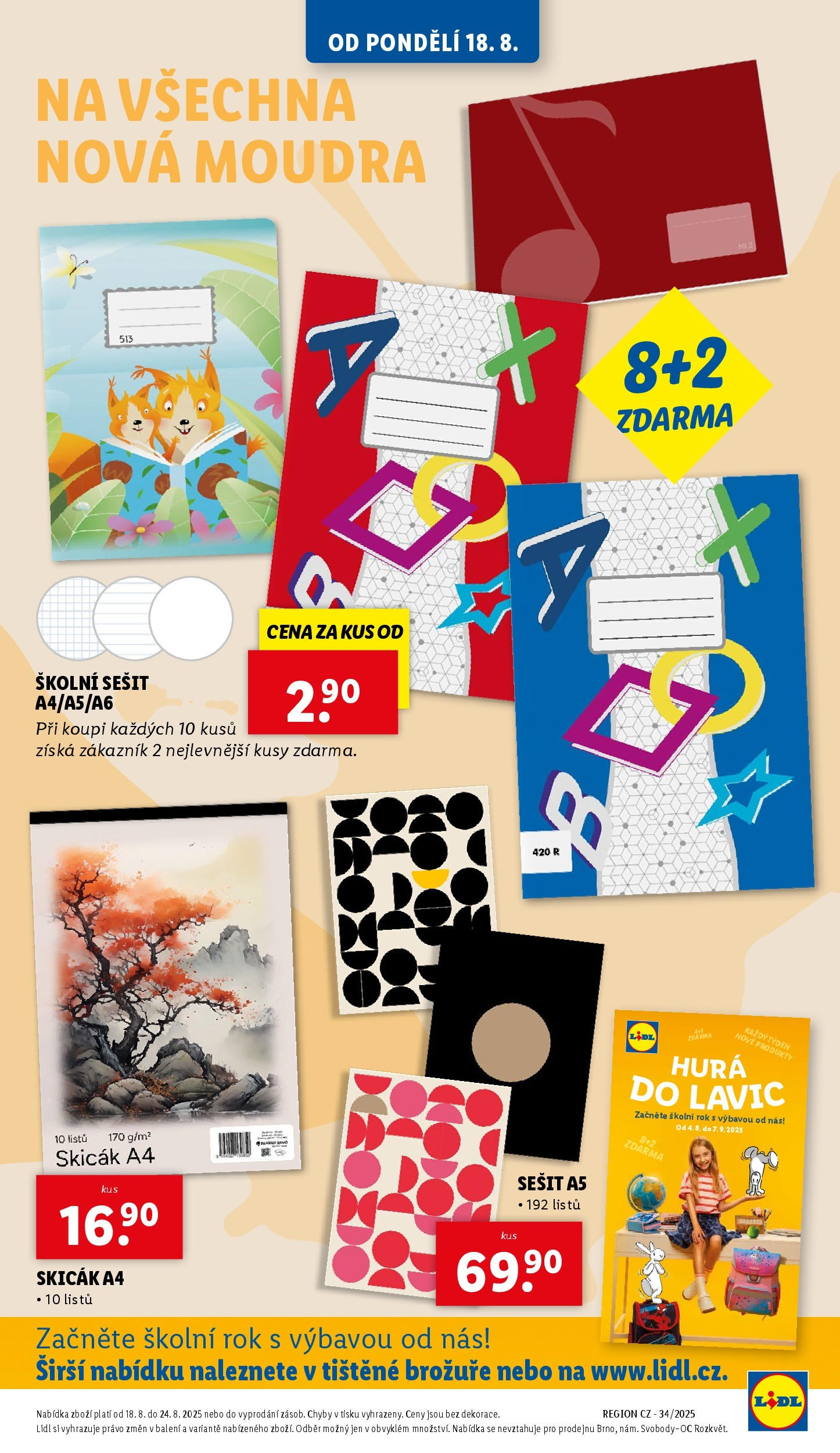 Lidl leták od 19.08.2025 - Nový akční leták | Strana: 7 | Produkty: Notebook, Sešit, Skicák