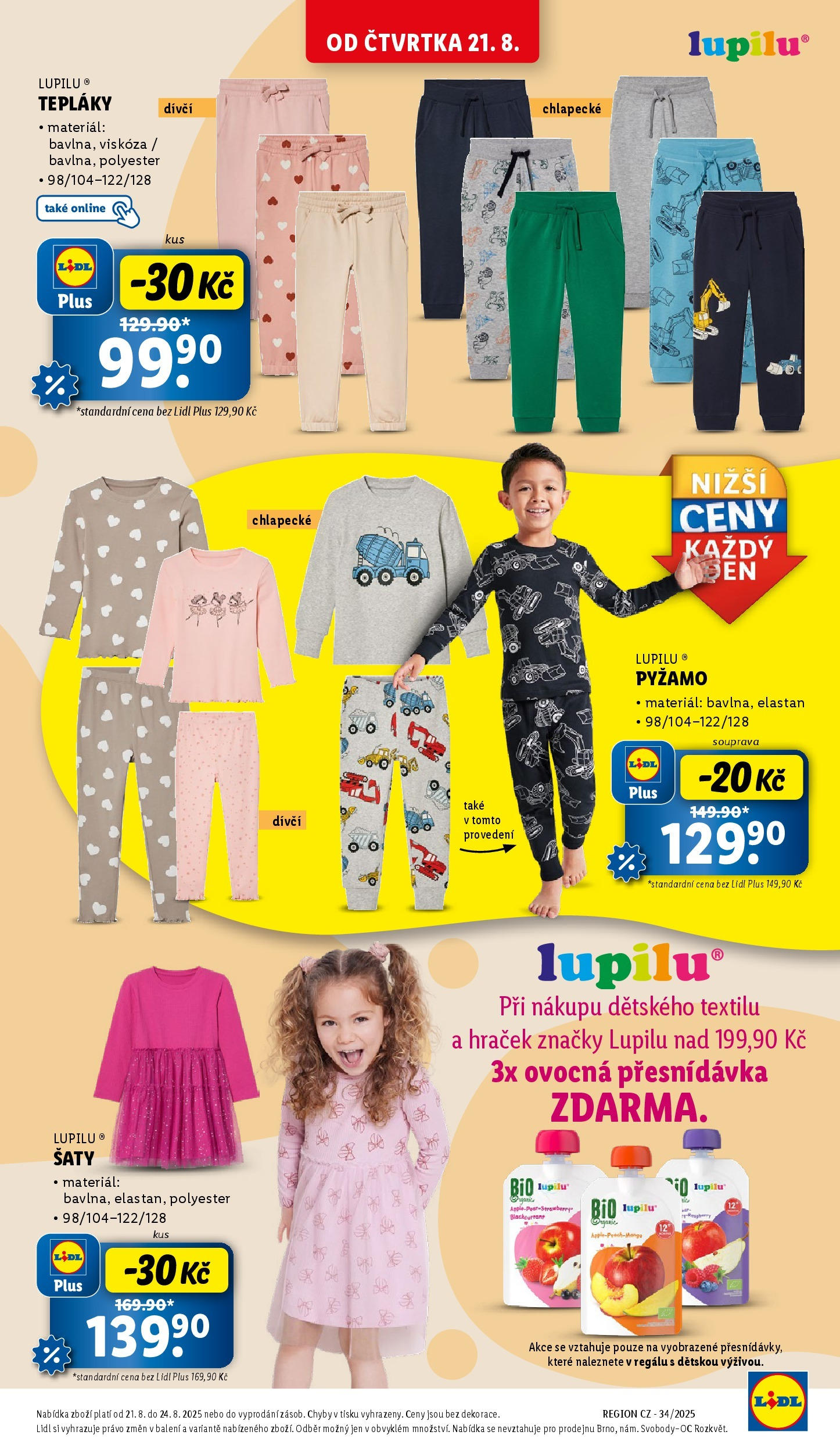 Lidl leták od 19.08.2025 - Nový akční leták | Strana: 29 | Produkty: Šaty, Pyžamo, Tepláky