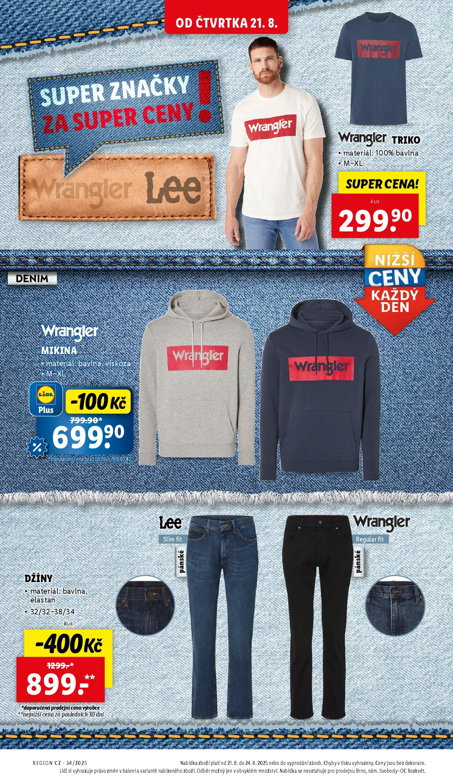Lidl leták od 19.08.2025 - Nový akční leták | Strana: 30 | Produkty: Mikina, Džíny