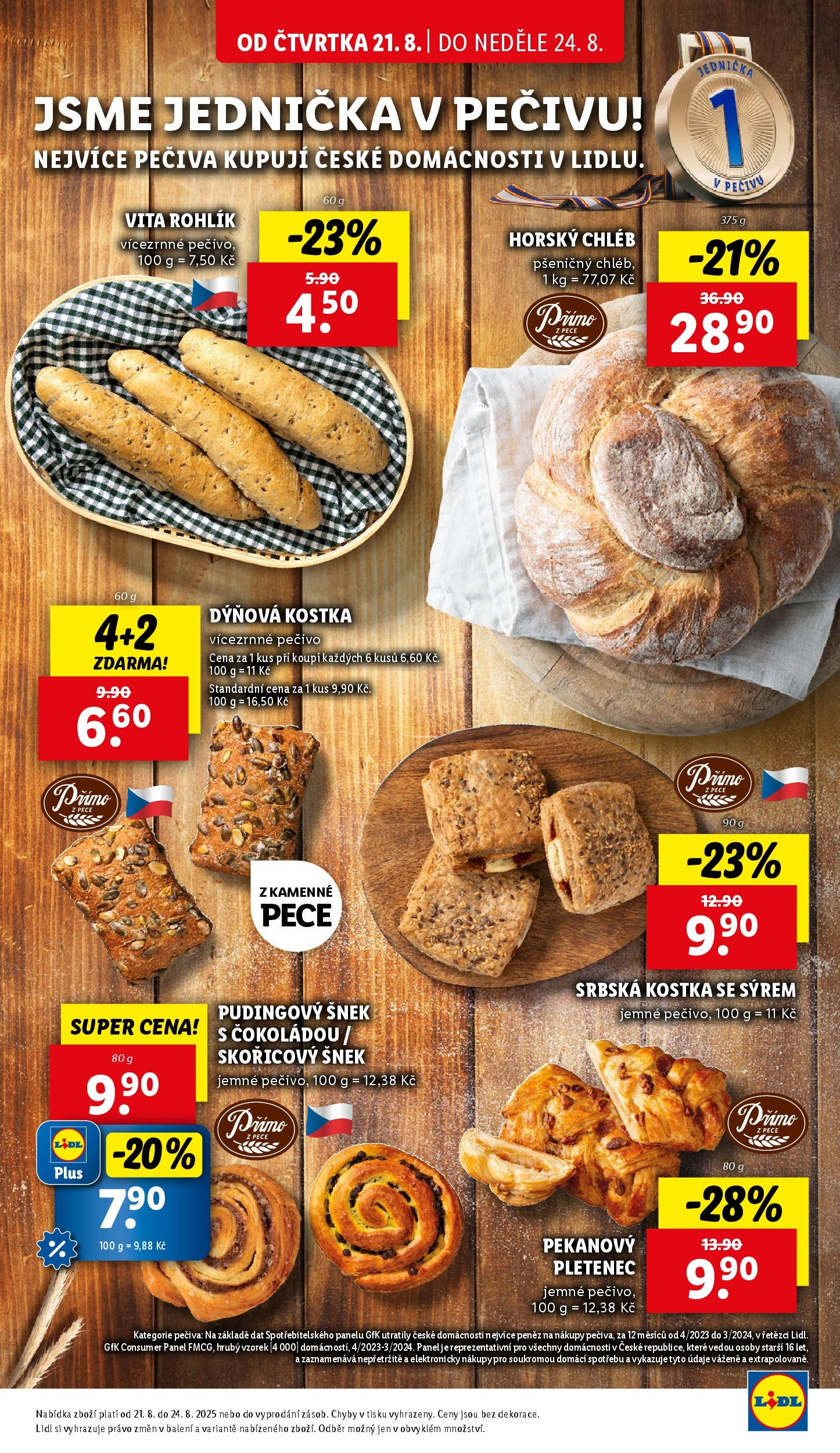 Lidl leták od 19.08.2025 - Nový akční leták | Strana: 9 | Produkty: Chléb, Rohlík, Horský chléb, Pečivo