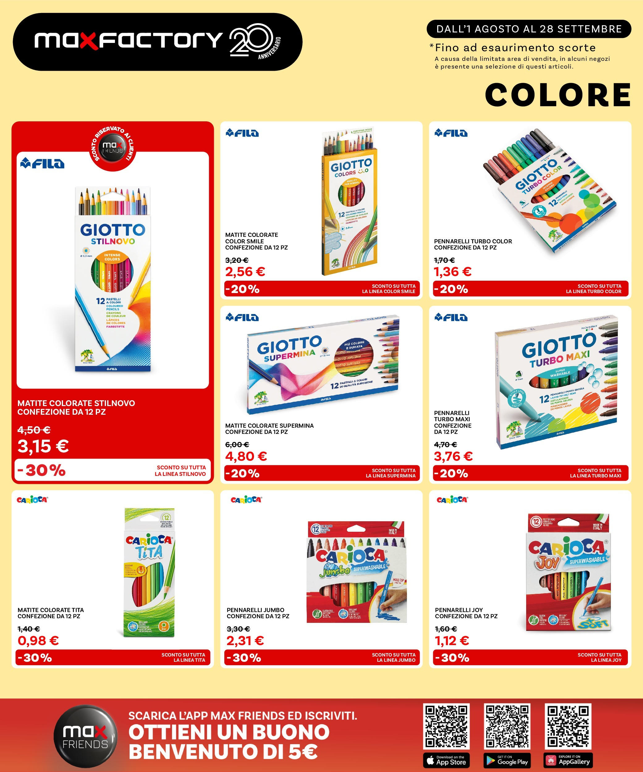 Nuovo Max Factory - Back to school dal 31/07/2025 > offerte anteprima 🛍️ | Pagina: 2 | Prodotti: The, Matite colorate, Pennarelli, Pastelli