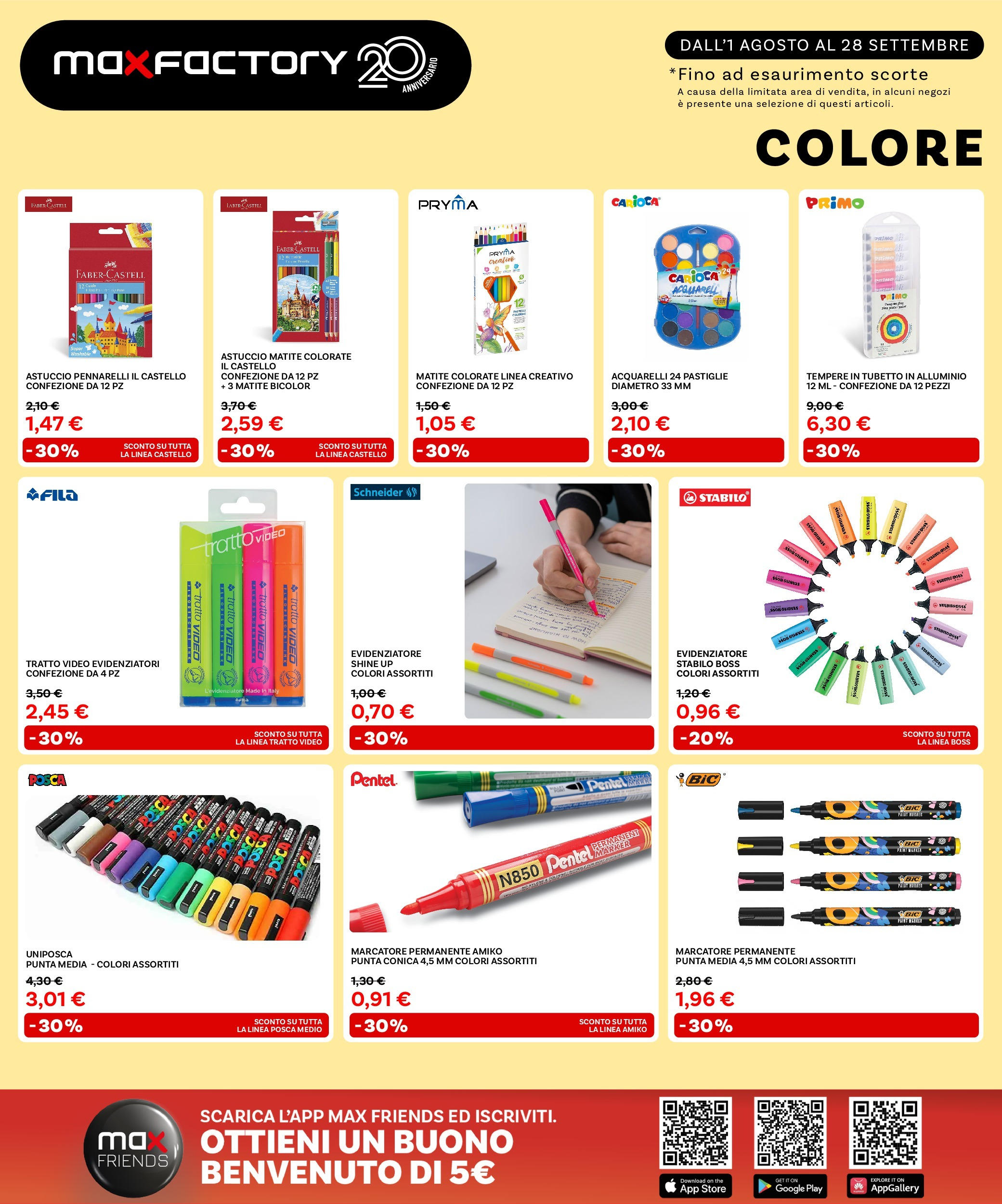 Nuovo Max Factory - Back to school dal 31/07/2025 > offerte anteprima 🛍️ | Pagina: 3 | Prodotti: Video, Evidenziatore, Matite colorate, Acquarelli
