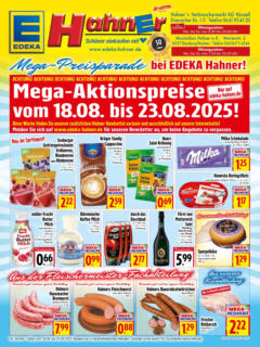 Entdecke - Edeka Hahner: Wochenangebote - gültig ab dem 17.08.2025 | Seite: 1