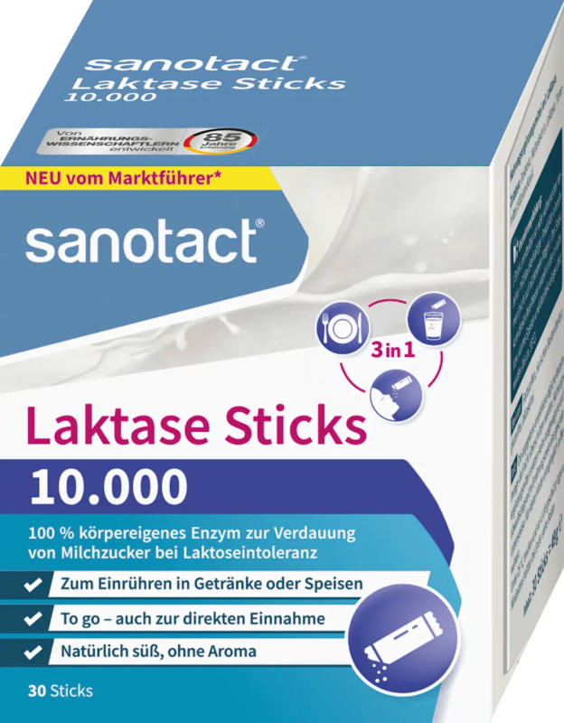 sanotact Laktase 10.000 Sticks 30 St