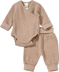 ALANA Set mit Wickelbody und Hose mit Waffel-Struktur, beige, Gr. 50/56