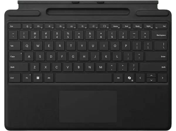 MICROSOFT Surface Pro Keyboard mit Stiftaufbewahrung - Schwarz; Tastatur