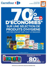 70% D'ÉCONOMIES SUR UNE SÉLECTION DE PRODUIT D'HYGIÈNE