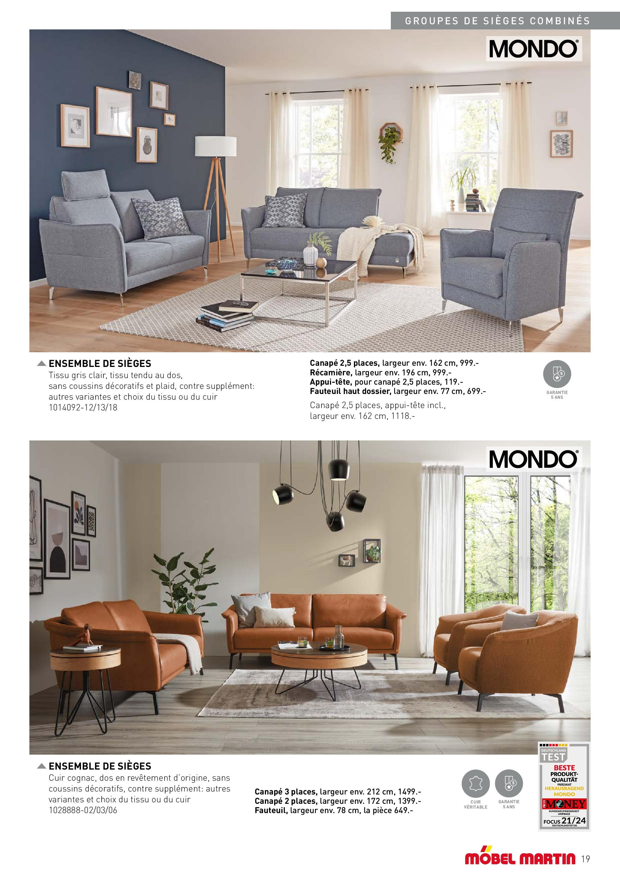 Möbel Martin - Möbel Martin: Offres hebdomadaires à partir du 29/08/2025 - promo en ligne | Page: 19 | Produits: Canapé, Fauteuil Möbel Martin - Möbel Martin: Offres hebdomadaires à partir du 29/08/2025 - promo en ligne | Page: 19 | Produits: Canapé, Fauteuil