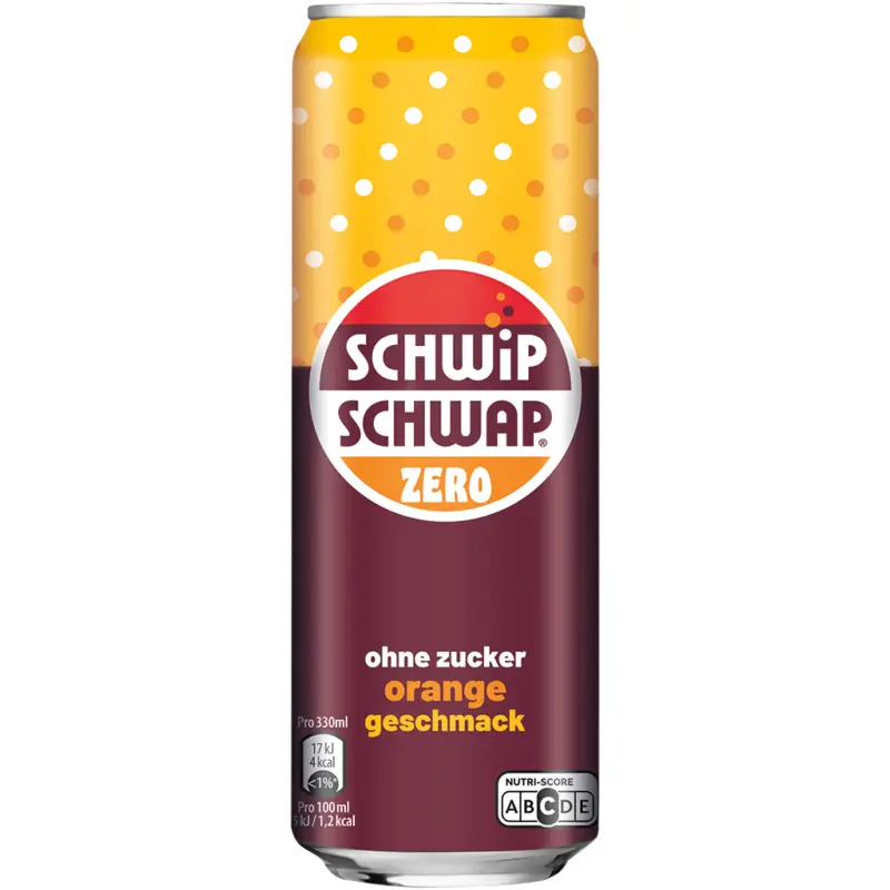 Schwip Schwap Orange Zero - Koffeinhaltiges Erfrischungsgetränk, ohne Zucker mit Süßungsmittel