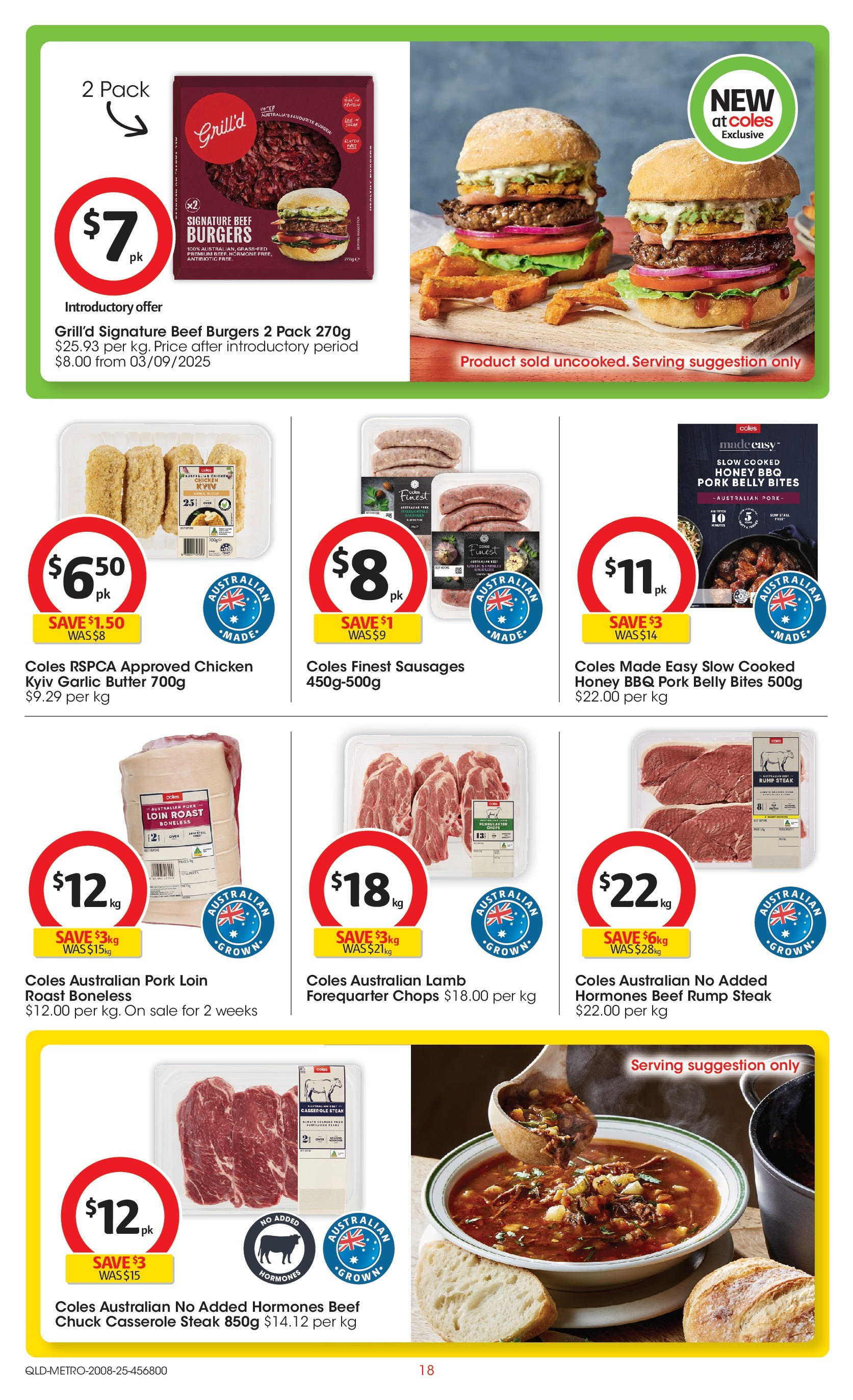 ﻿﻿Coles catalogue valid from 20/08/2025 > Online Australia | Page: 18 | Products: Honey, Pork, Lamb, Beef