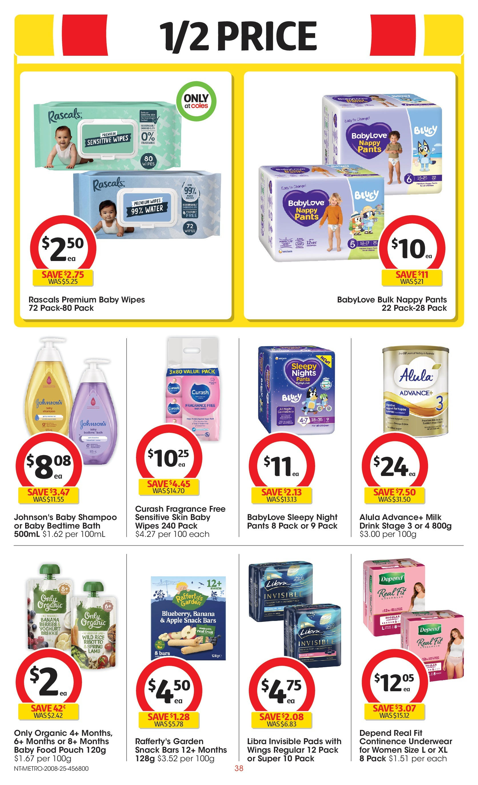 ﻿﻿Coles catalogue valid from 20/08/2025 > Online Australia | Page: 38 | Products: Bath, Lamb, Underwear, Sugar
