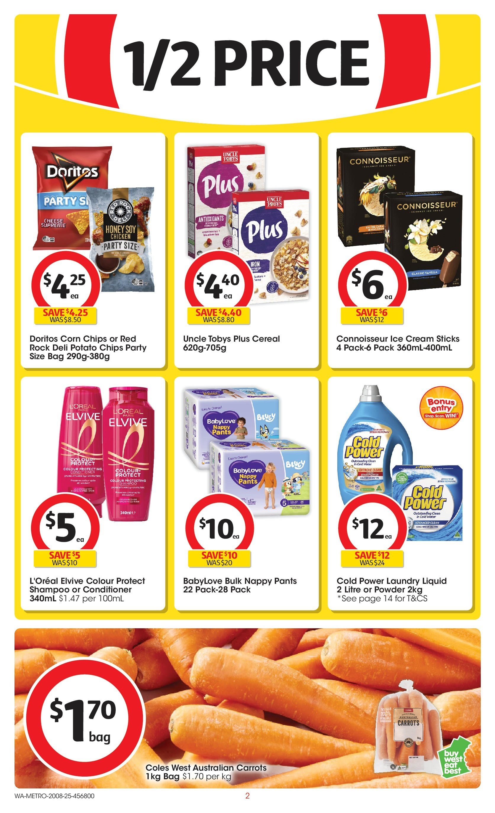 ﻿﻿Coles catalogue valid from 20/08/2025 > Online Australia | Page: 2 | Products: Honey, Chicken, Ice cream, Water