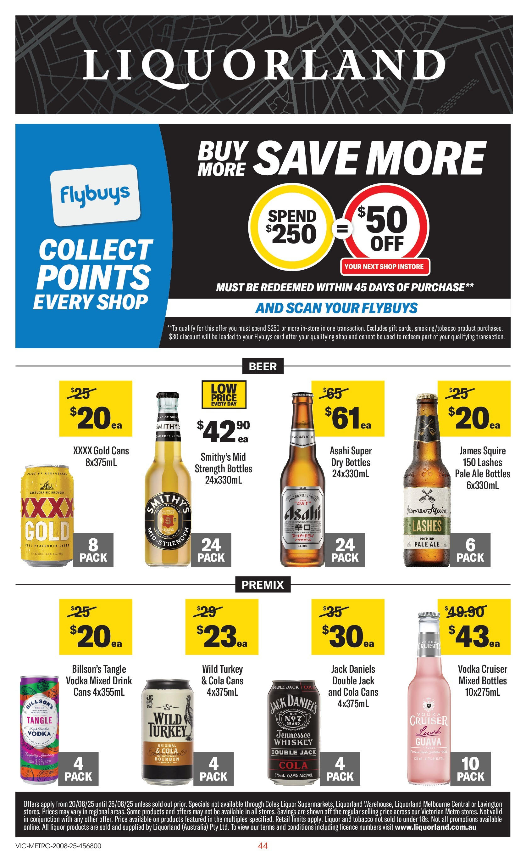 ﻿﻿Coles catalogue valid from 20/08/2025 > Online Australia | Page: 44 | Products: Chain, Beer, Vodka, Turkey
