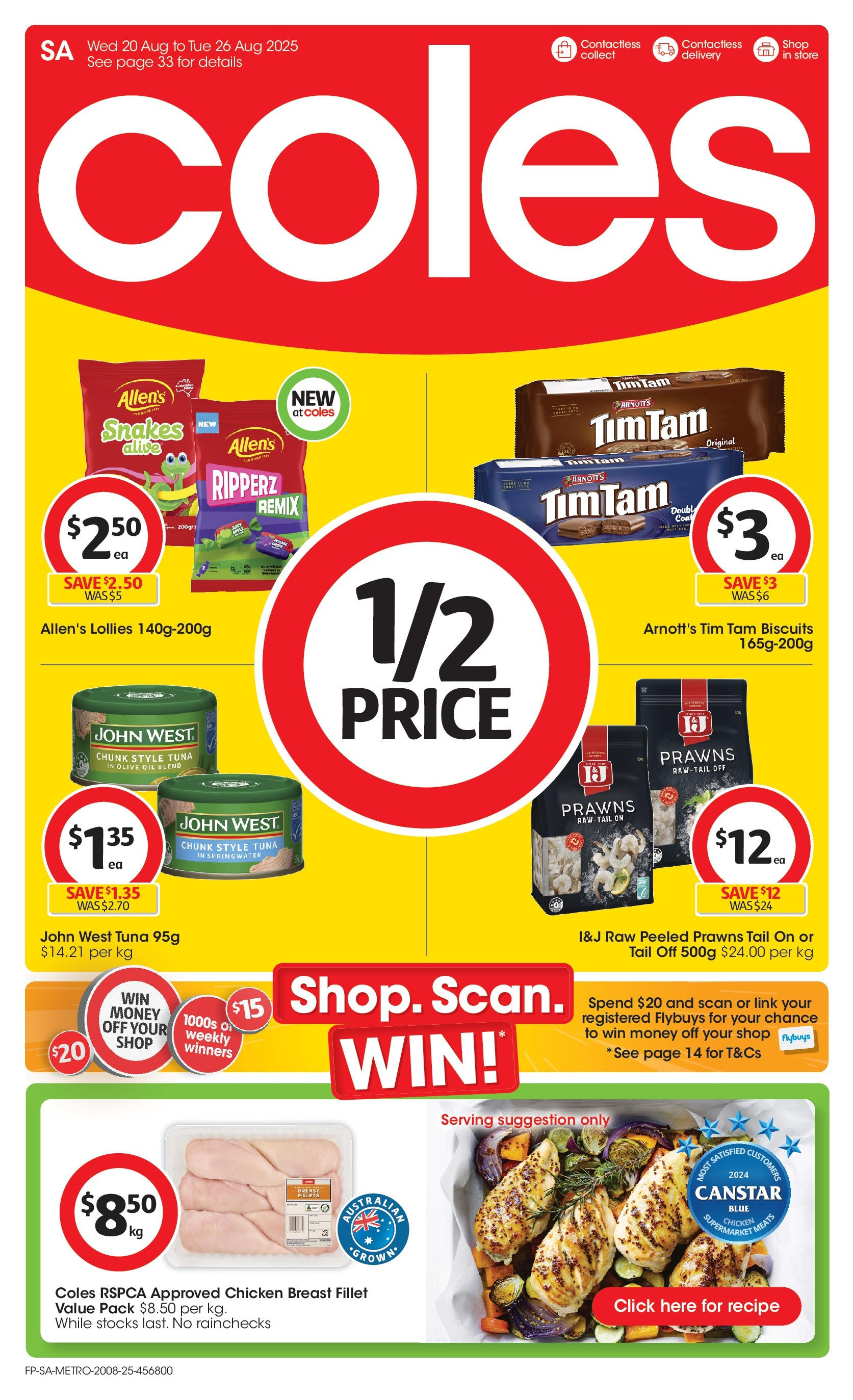 Coles catalogue from 20/08/2025 > Big discounts | Page: 1 | Products: Lollies, Prawns, Biscuits, Tuna Coles catalogue valid from 20/08/2025 > Online Australia | Page: 1 | Products: Lollies, Prawns, Biscuits, Tuna
