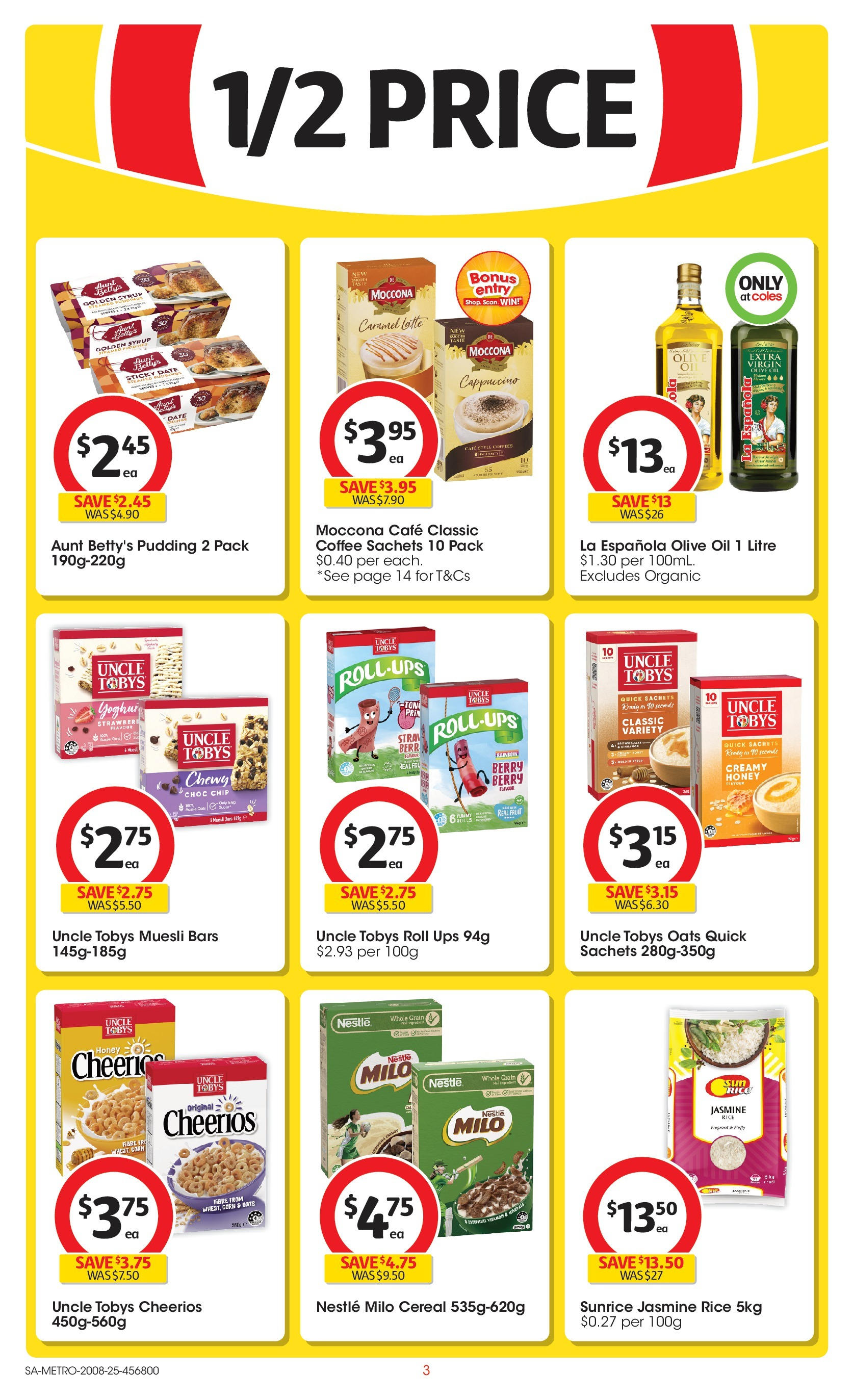 Coles catalogue from 20/08/2025 > Big discounts | Page: 3 | Products: Coffee, Honey, Cereal, Pudding Coles catalogue valid from 20/08/2025 > Online Australia | Page: 3 | Products: Coffee, Honey, Cereal, Pudding